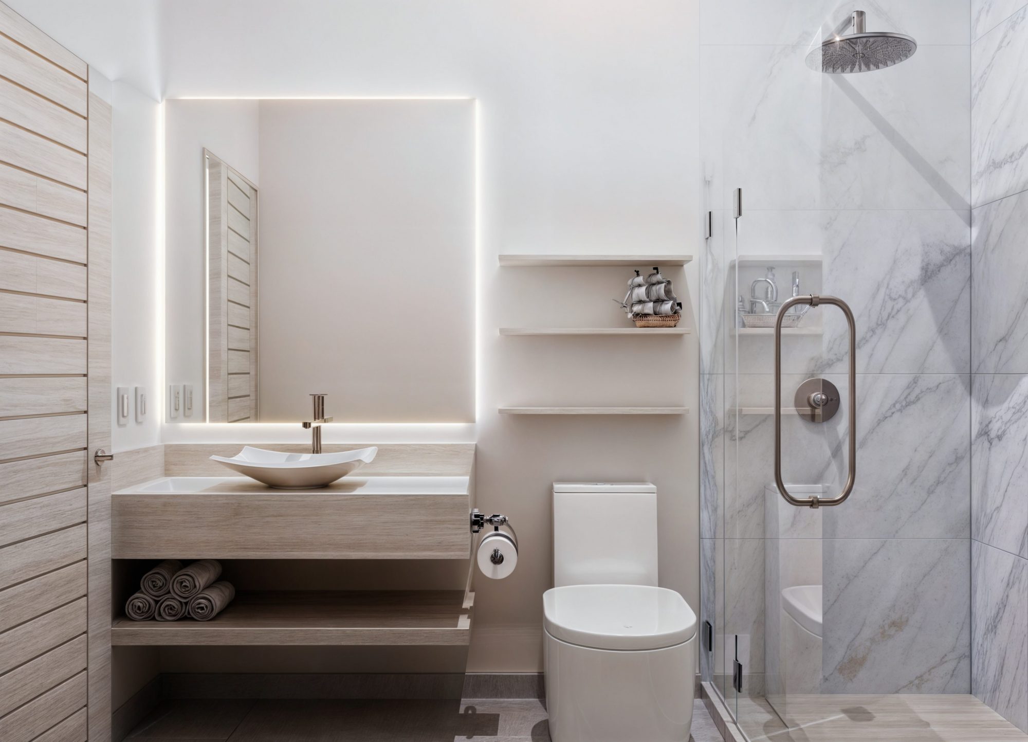 Diseño de Baño Departamento Modelo 2 recamaras Mazatlán